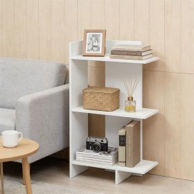3 Tier Wooden Bookshelf with Anti-Tipping Kit for Living Rooms, Home Offices, and Bedrooms