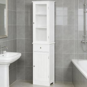 Bathroom Storage Cabinet, Tall Bathroom Cabinet, Narrow Linen Tower