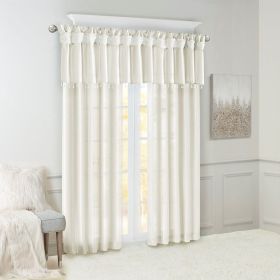 Twist Tab Lined Window Curtain Panel Pair White 2-PK 50x84"