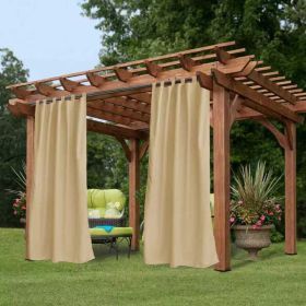 Beige Outdoor Thermal Grommet Blackout Curtain - 50 In. W X 96 In. L (Option: 50 in. W x 96 in. L)