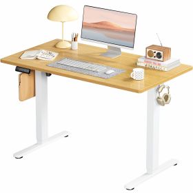 Ergonomic Height Adjustable Table with T-Shaped Metal Bracket Modern Computer Workstations,40'' x 24"in (Color: Yellow)