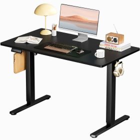 Ergonomic Height Adjustable Table with T-Shaped Metal Bracket Modern Computer Workstations,40'' x 24"in (Color: Black)