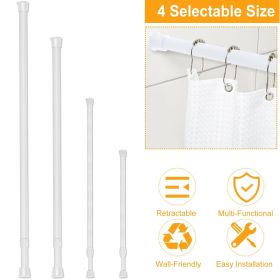 Heavy Duty Tension Curtain Rod, Non-Slip Carbon Steel Spring Loaded Curtain Rod (30-50cm/11.8-19.7in) - No Drilling (size: 150cm)