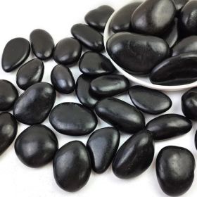 38lbs Black River Rocks, 2-3 Inch Polished Pebbles For Plants, Vase Filler, Aquarium, Landscaping, Indoor & Outdoor Decor (Option: 38lbs13inch)